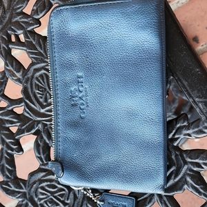 Coach Blue Wristlet Wallet